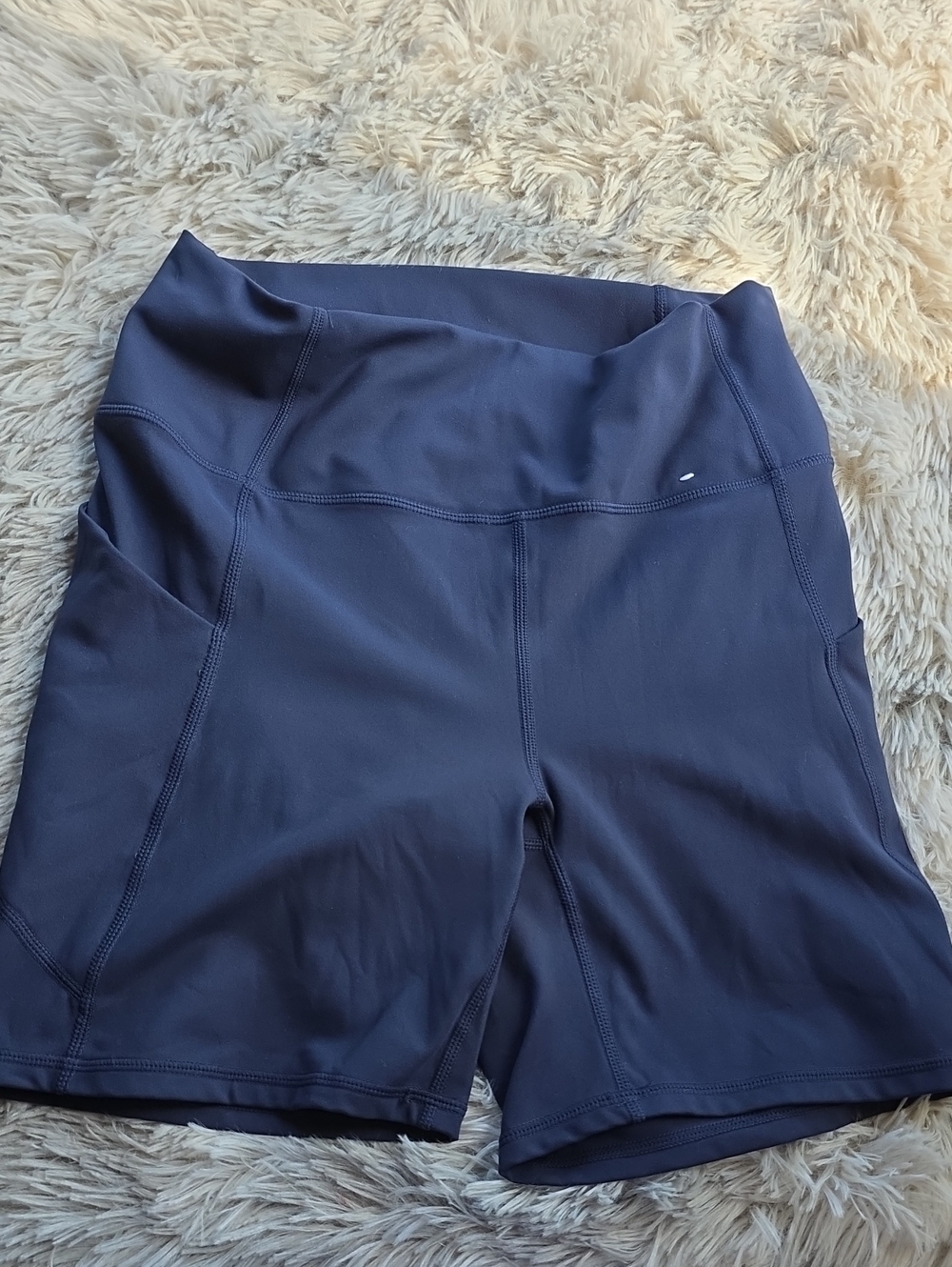 Fabletics Midnight Navy High-Rise Bike Shorts